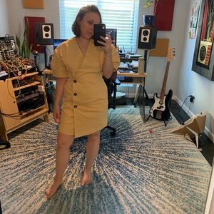 & Other Stories structured canvas dress -Size 6